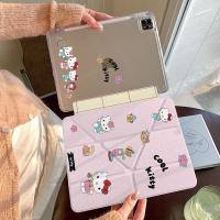 ราคา 【Good Luck】Kitty Apple ipad 11th Generation เคสแท็บเล็ต air7/6 เคสป้องกันแท็บเล็ต pro2024 ลด air5/4 การ์ตูน 9/8/7 Generation เคส ipad 10th Generation ใช้ได้ รุ่นที่ 11 ipad gen 10 case air5 ipad air 6
