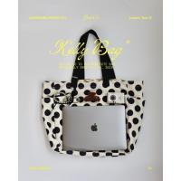 ราคา (PRE-ORDER 7-10 DAYS) gimmeblessed.co —Kelly bag (tote bag ผ้า Canvas 100% ลาย polkadot/ Size XL) (42668240528)