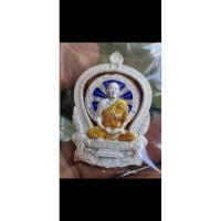 ราคา หลวงพ่อทอง วัดบ้านไร่ เหรียญนั่งพานเจริญพร ปี64 เนื้อเงินลงยา เลข 91 (42509215892)