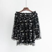 ราคา ส่งต่อ เสื้อปาดไหล่ผ้ามุ้งปักดอกไม้ (1441538999)
