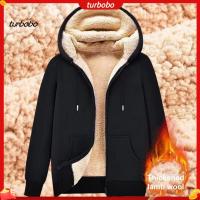 ราคา Turbobo ผู้ชายหนาขนแกะ Hoodie แจ็คเก็ตฤดูหนาว Warm Zip-up Coat Casual Plain เสื้อกันหนาว Hooded Outerwear สําหรับฤดูใบไม้ร่วงและเย็นสภาพอากาศผู้ชายแฟชั่น Sherpa-lined แจ็คเก็ต (53811100084)