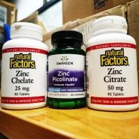 ราคา Zinc Nature's Truth Chelated Zinc Gluconate 50mg Swanson Zinc Picolinate 22mg Natural Factors Zinc Chelate สังกะสี (10247735543)