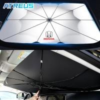 ราคา Honda ร่มกันแดดในรถ กันUV ป้องกันแสงแดด สะท้อนแสงแดด ร่มบังแดด ร่มบังแดดหน้ารถ ที่บังแดดในรถยนต์ สำหรับ Honda civic 11th gen fd fc eg fk HRV Jazz City Mugen Fit Vezel Accord BRV WRV Stream (2527469408