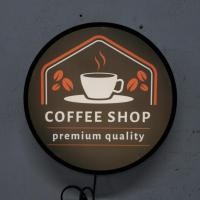 ราคา ป้ายหน้าร้าน ป้ายร้านกาแฟ ป้ายไฟ ป้ายไฟled ป้าย coffee กาแฟ ป้ายแต่งร้าน ตู้ไฟ กล่องไฟ หน้าเรียบ ขนาด 30-40 ซม. พร้อมส่ง (41078856085)