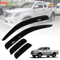 ราคา กันสาดประตู คิ้วกันสาด รุ่น โตโยต้า ไฮลักซ์ วีโก้ แชมป์ TOYOTA HILUX VIGO CHAMP 2 ประตู year 2012 - 2014 สีดำ 4 ชิ้น พร้ (25047022540)