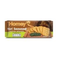 ราคา โฮมมี่ ขนมปังกรอบรสสาหร่ายโนริ Homey Cracker Nori Seaweed 120g. (56659535736)
