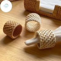 ราคา สอง 6ประเภททอแฮนด์เมดผ้าเช็ดปากแหวนทอชนบทธรรมชาติผ้าเช็ดปากแหวนผู้ถือตารางตกแต่งไม้อีสเตอร์หวายผ้าเช็ดปากแหวน กลายเป็น ไทย (46563448428)