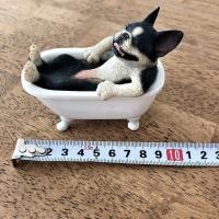ราคา Model โมเดลหมาเฟร้นบลูด็อกอ่างอาบน้ำ French bulldog Life yujin (17214176629)