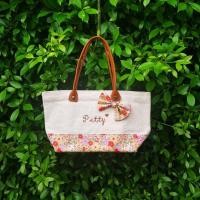 ราคา Mini Tote​Bag กระเป๋าแคนวาส ปักชื่อได้ โบว์ถอดออกได้นะคะ (5354662025)