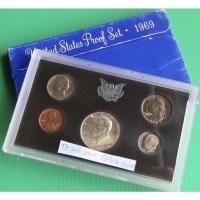 ราคา USA ชุดเหรียญขัดเงา 5 เหรียญ ปี 1969 (19968270985)