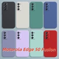 ราคา ผลิตภัณฑ์ใหม่For Motorola Edge 50 Fusion Case Silicone Full Case Classic Solid Color Phone Case Cover Sense of premium (54109468736)