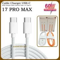 ราคา HP Original 60W USB-C ถึง USB-C สายชาร์จข้อมูลสําหรับ lP 17 PRO MAX Universal สําหรับ Android และ iOS Fast Charging (29543702749)
