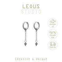 ราคา ต่างหูแบบหนีบสแตนเลส K064 ทรงกลมสามเหลี่ยมลูกศรยาว Leous Accessories (56561629408)