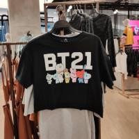 ราคา เสื้อยืด พิมพ์ลาย Bts X BERSHKA (9929186596)
