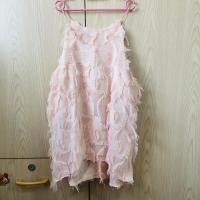 ราคา เสื้อสายเดี่ยวแต่งขนนกฟรุ้งฟริ้ง (6271668478)