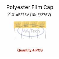 ราคา 0.01uF 275V 10nF 275V คาปาซิเตอร์ โพลีโพรไพลีน 10nF/275V 0.01uf 275V ตัวเก็บประจุชนิดฟิล์ม (ขนาด 10.0mm)มีจำนวน 4 ชิ้น (29217952346)