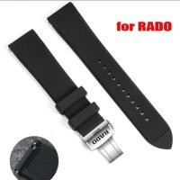 ราคา สายนาฬิกายางซิลิโคนอ่อน 14-24 มม. สําหรับ Rado Captain Cook/DiaStar/Cerata - สายรัดทดแทนผีเสื้อ (47859977129)