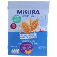 ราคา Misura มิซูร่า โดลเช่ เซนซ่า บิสกิตปราศจากน้ำตาลผสมธัญพืช ขนาด 120 กรัม