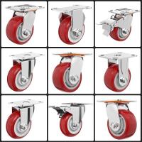 ราคา Multi-Size Universal ล้อ Heavy-Duty Polyurethane Silent Caster Trolley ล้อ Trailer Pulley ล้อเบรค 5MIC (46904385783)