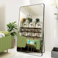 ราคา MOD Mirrors กระจกเต็มตัวโค้งมน HD 4 ขนาด 150×40/160×50/170×60/180×80 | ขาตั้ง & แขวนได้ | ดำ (48701143861)