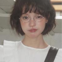 ราคา Mori Style Atmosphere Girl Silver Silk Edge Small Oval Plain Glasses with Degrees Plain Yan Gaozhi Book Near Eye Frame (46361694781)