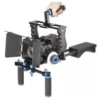 ราคา ที่ขายดีที่สุด Top Stabilization System DSLR Rig VCR ภาพยนตร์ชุด Photo Studio อุปกรณ์เสริม DV กล้อง Stabilizer สนับสนุนกรง Matte กล่องโฟกัส D221 (51611575459)