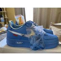 ราคา Off-White x NIKE Air Force 107 MCA Virgil Abloh AF1 รองเท้าผ้าใบผู้ชาย Blue Bass (42882739983)