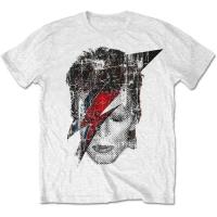 ราคา Rock Tee David Bowie Aladdin Sane Lightning เสื้อยืด Who Love Glam Rock Art & Iconic Lightning Face Des แฟนของขวัญ Unisex (47160972972)