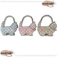 ราคา ROADSTAIRS Fish Scales Cat Handbag Hook, Creative Flowers Print Purse Hook for Women, Folding Durable Portable Bag Hanger for Table (57913216677)