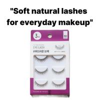 ราคา DAISO Daily Faux Eyelashes 3 คู่ Soft Natural Look – น้ําหนักเบา Black Line Lash สไตล์ DC06 (50454857061)