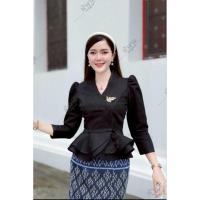 ราคา เสื้อ ไหมลาว รุ่นเจ้านางแต่งชายระบาย สวยหวาน น่ารัก สวยได้ทุกโอกาส (สินค้าเฉพาะเสื้อ) (25760715862)