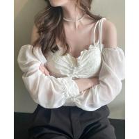 ราคา (New) เสื้อครอปลูกไม้ จั๊มอกปาดไหล่ผูกโบว์ เสริมฟองน้ำ Oriental flower Top (20787551046)