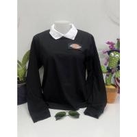 ราคา เสื้อโปโลแขนยาว ผู้ชาย หญิง สีดำ เสื้อยืดแขนยาว เนื้อผ้า cotton (16757696226)