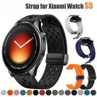 ราคา 22 มม.20 มม.สายแม่เหล็ก Xiaomi นาฬิกา S5 สร้อยข้อมือสําหรับ Xiaomi นาฬิกา 5/S4 47 มม./S3/S2/S1/Redmi นาฬิกา 5Active/5Lite ซิลิโคน Watchband (53459464250)