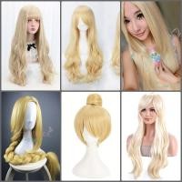 ราคา วิกผมแฟชั่นคอสเพลย์ สีบลอนด์ทอง วิกผมสีทอง wc26 (51451733652)
