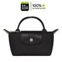 ราคา Longchamp Le Pliage Green Pouch With Handle In Recycled Canvas With Silver Hardware Black | ของแท้ ตรวจสอบโดย SASOM (57258081497)