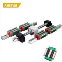 ราคา 2 linear guide rails 15mm HGR15 hgh15ca hgw15ca +1 sfu1605 ball screw nut housing any length+ suppo (44028593648)