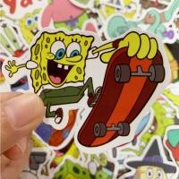 ราคา พร้อมส่งSpongeBob SquarePants 50แผ่น พีวีซี กันน้ำ สติ๊กเกอร์ sticker สพันจ์บ็อบ สแควร์แพนส์ (6963960934)