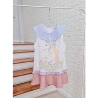 ราคา Unicorn Dress เดรสยูนิคอนร์สามโทนสีพาสเทล คอปกแหลมลายสก๊อตสีฟ้า ปักดอกเดซี่เพิ่มความหวาน (8081727877)