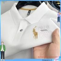ราคา ผู้ชายฤดูร้อนใหม่'ส เสื้อโปโลแขนสั้นผ้าฝ้าย 100% ว มัน เย็บปักถักร้อย คอปกหลวม สไตล์ลําลอง (45163561197)