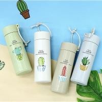 ราคา NEWกระบอกน้ำ กระติกใส่น้ำดื่ม แบบแก้ว ลายกระบองเพชร (9891387145)