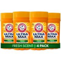 ราคา ARM AND HAMMER ULTRA MAX ระงับกลิ่นกาย กลิ่นหอมสดชื่น แท่งแข็ง 2.6oz แพ็ค 4 ชิ้น BWXW (56964337818)