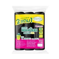 ราคา [สินค้าส่งด่วน] แชมเปี้ยน ถุงขยะแบบม้วนสีดำ ขนาด L 26X34 นิ้ว แพ็ค 2 แถม 1 (45912594080)