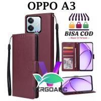 ราคา OPPO A3 FLIP LEATHER CASE PREMIUM - FLIP WALLET CASE LEATHER สําหรับ OPPO A3 - WALLET CASE | FLIP COVER หนัง | ปกหนังสือ | FLIP CASE (42476190264)