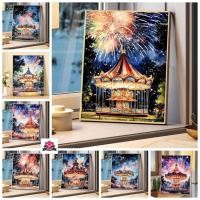 ราคา Victory✨-30*40cm/40*50cm-ระบายสีตามตัวเลข--จิตรกรรมดิจิตอล--ภาพระบายสีตามตัวเลข--ภาพจิตรกรรมสีน้ํามันลาย--ภาพระบายสีตามตัวเลข --ภาพวาดระบายสีตามตัวเลข--สีระบายสีตามตัวเลข-Merry-go- ภาพวาดสีน้ํามันดิจิ