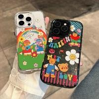 ราคา เคสสำหรับไอโฟน11 ของมาใหม่ หมีลายรุ้งสดใส เคสมือถือใสนิ่มกลิตเตอร์วาว For IPhone16 15 14 11 12 13Pro Max 6/7/8Plus XR XS (55056854441)