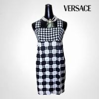 ราคา ❤️Versace Kleid white black dress (23627115676)
