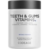 ราคา Codeage Tooth & Gums s + Oral Probiotics for Mouth Whole Calcium Collagen Potassium C D3 K2 Zinc – Oral Care & Dental Multi s 90 แคปซูล (44809687751)