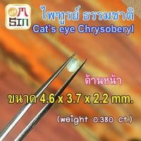 ราคา ❤️ AB01 พลอย ไพฑูรย์ 1 เม็ด พลอย ไพฑูรย์ (พลอยตาแมว) Chrysobery Cat's eye Natural พลอยธรรมชาติแท้ (19595423102)
