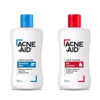 ราคา สมายด์ขายถูก ดีมาก! สบู่เหลว รักษาสิว Acne Aid Gentle , Liquid Cleanser สีแดง สีฟ้า 100 ml. (49560934833)